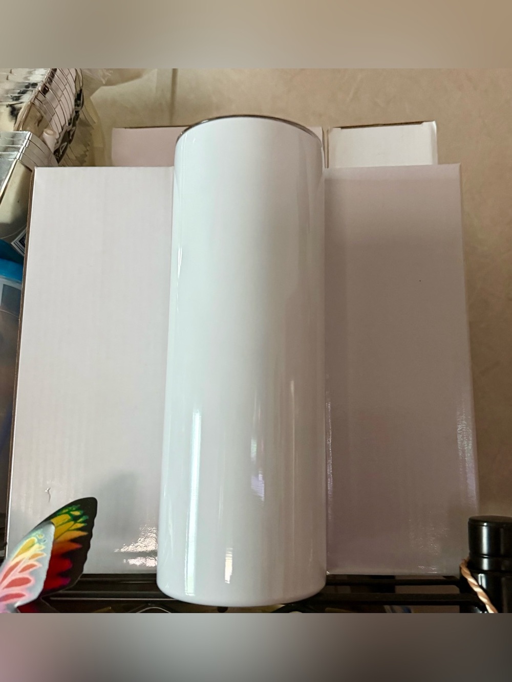 White Sublimation Metal Travel Tumblers - (priced each)